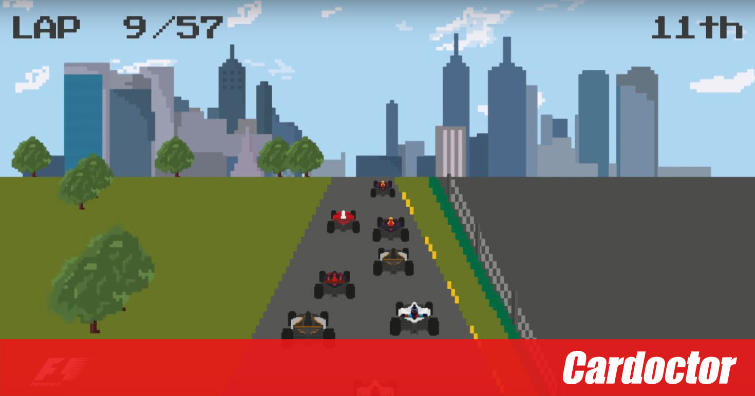 2016 оны F1 уралдааныг 8-битээр дүрсэлбэл